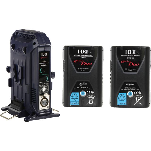 IDX Premium Dual V-Mount Battery Kit