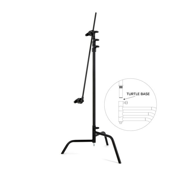 Matthews C-Stand with arm - black - turtle base